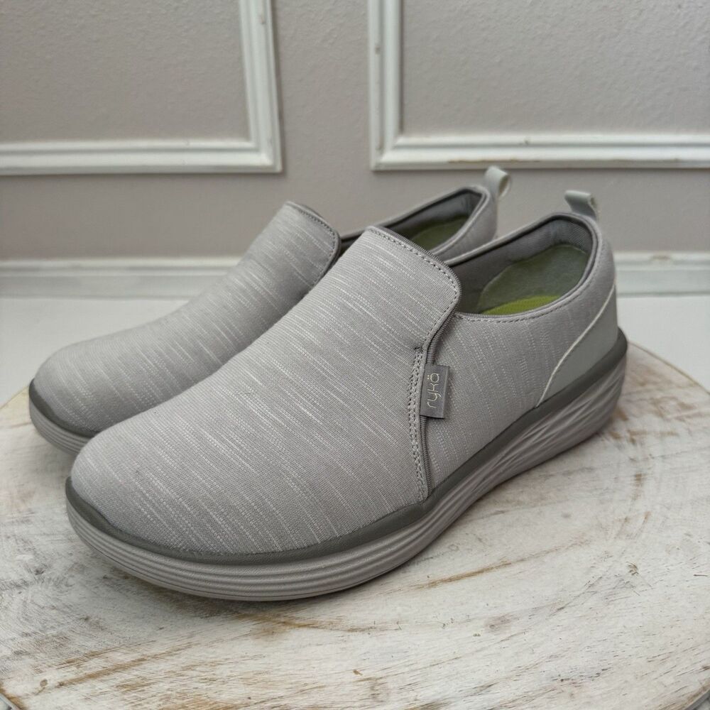 Ryka Natalie Stretch Gore Slip-On Shoes Hushed Gray Womens 9.5B